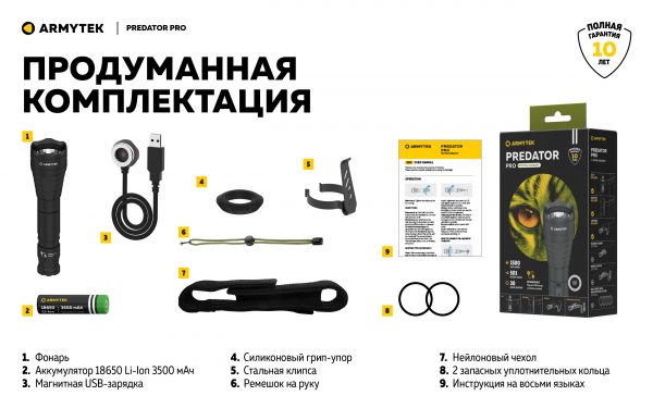Armytek Predator Pro Magnet USB — изображение 2